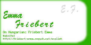 emma friebert business card